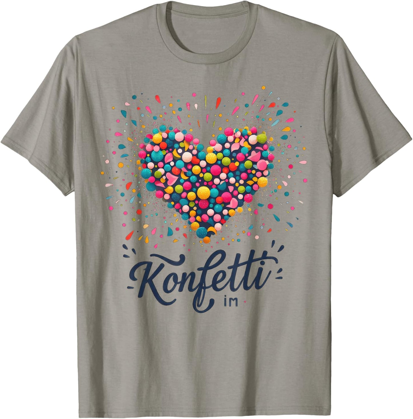 Shirt Konfetti im Herzen , White T-Shirt - T-Shirt | Sand