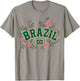 Brazil Floral Vintage Country Pride T-Shirt - T-Shirt | Sand