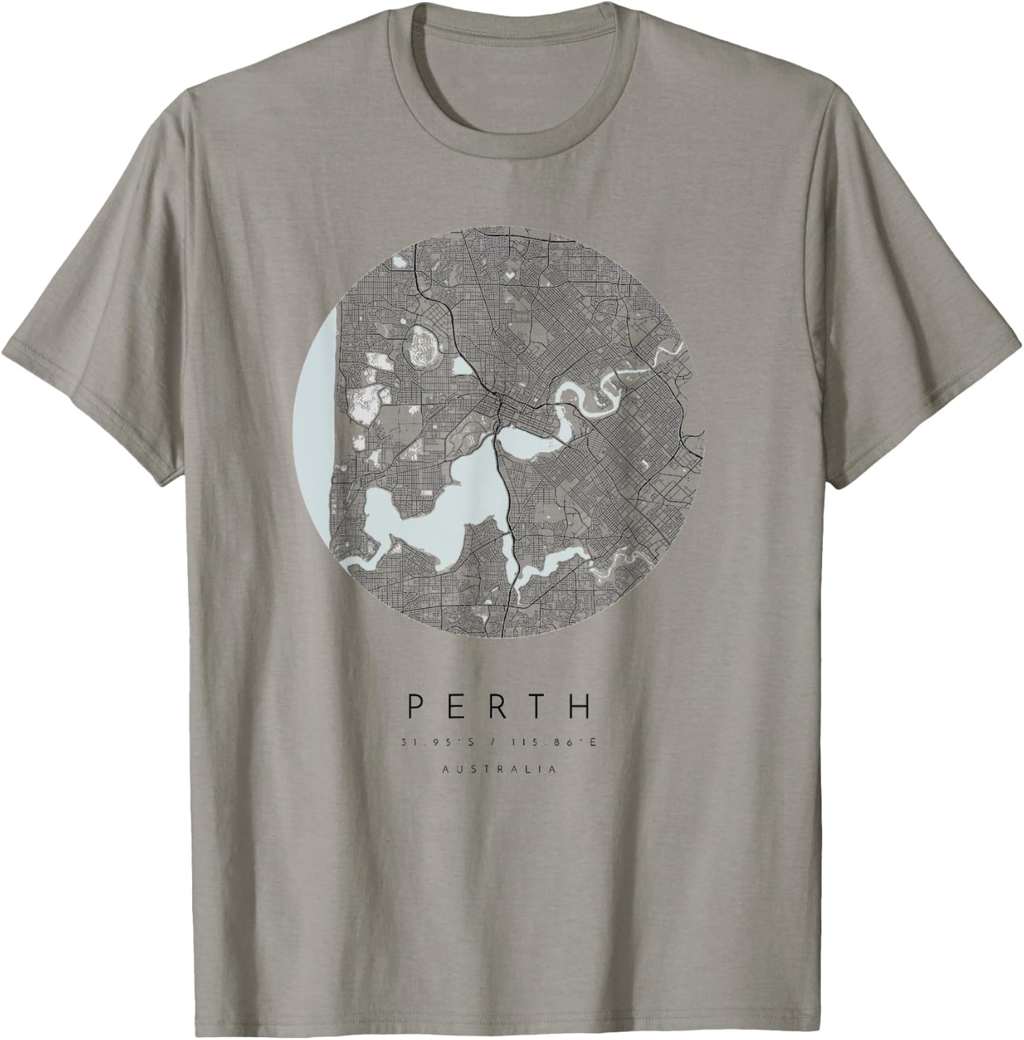 Australia Perth Coordinates map hometown T-Shirt - T-Shirt | Sand