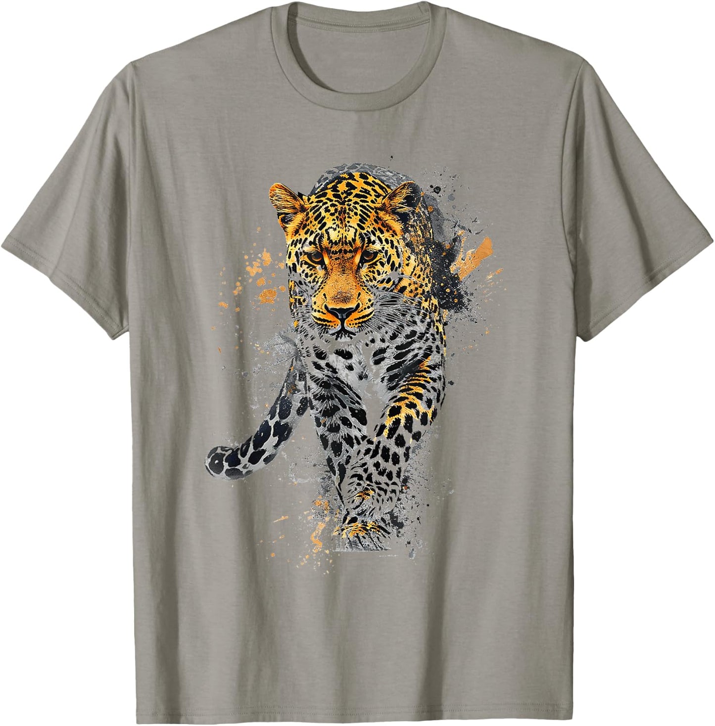 Leopard Animal Abstract Motif Drawing Art Painting Leopard T-Shirt - T-Shirt | Sand