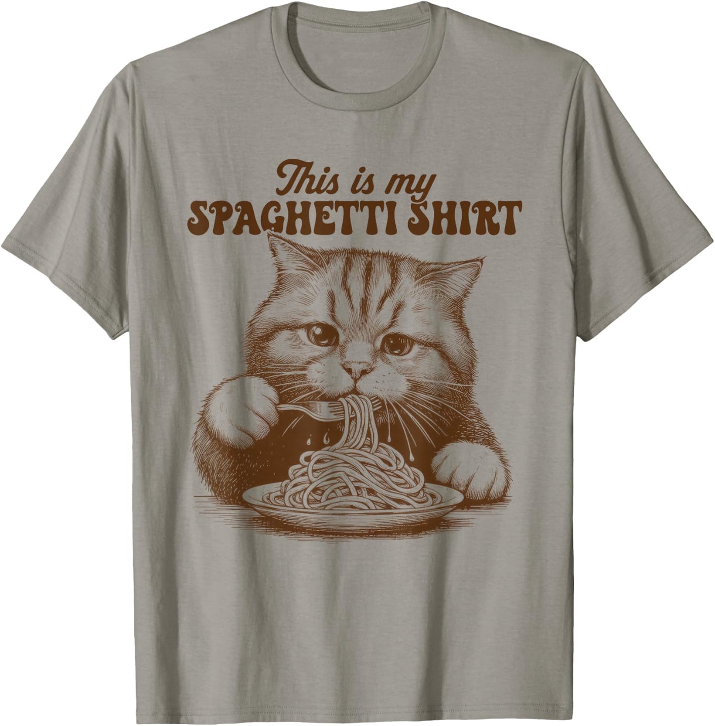 Spaghetti Pasta Cat Lover This Is My Spaghetti Italian Women T-Shirt - T-Shirt | Sand