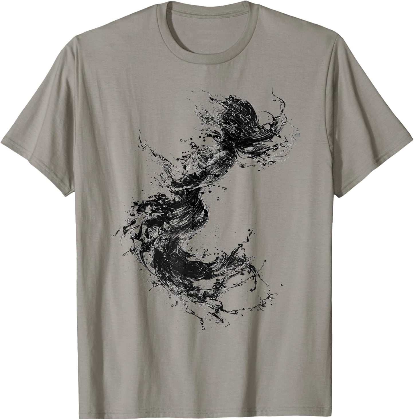 Women Mermaid Drawing Art Graphic Motif Women T-Shirt - T-Shirt | Sand