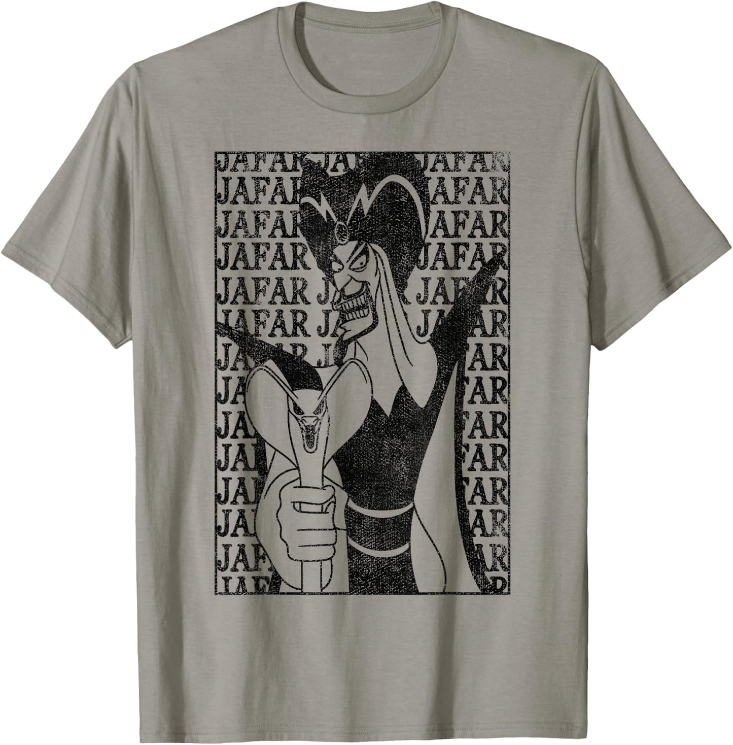 Disney Villains Jafar Word Wall Poster Black and White T-Shirt - T-Shirt | Sand
