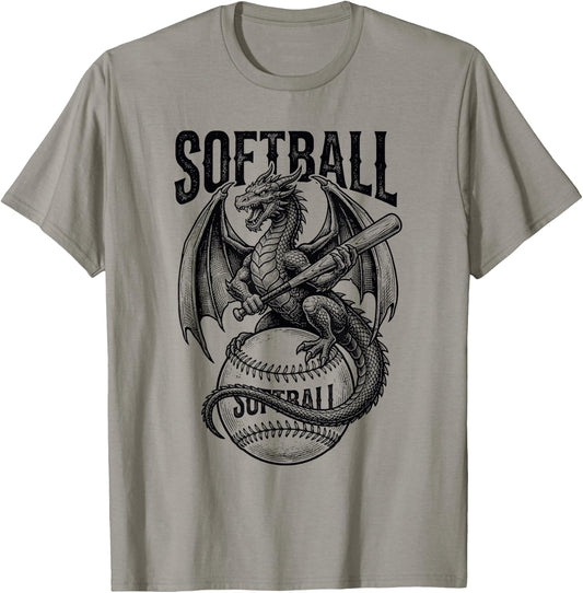 Softball Dragon T-Shirt - T-Shirt | Sand