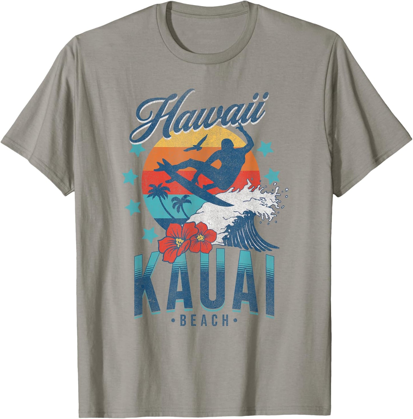 Kauai Beach Hawaii Surfing Vintage Hawaiian Retro Surf Women Kids T-Shirt - T-Shirt | Sand