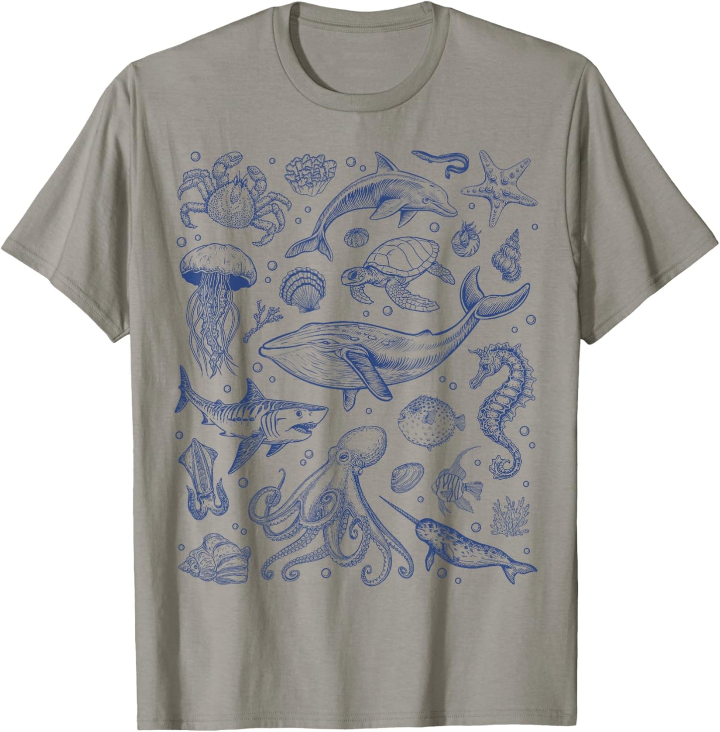 Ocean Life Sea Aesthetic Dolphin Beach 90s Vintage Graphic T-Shirt - T-Shirt | Sand