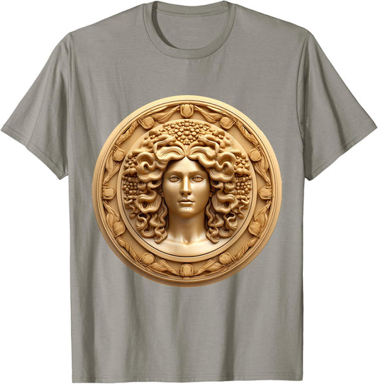 Medusahead Greek Mythology Ancient Snake Hair T-Shirt - T-Shirt | Sand