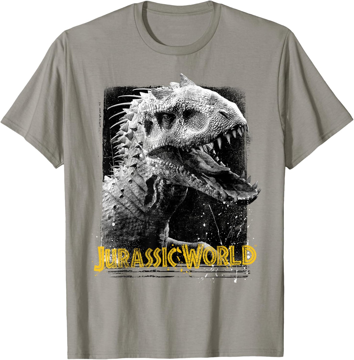 Jurassic World Indominus Rex , Men's Grey Classic Fit Short Sleeve , Size Small T-Shirt - T-Shirt | Sand