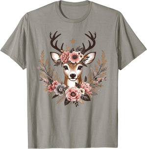 Reh Damen - Reh Kostüm Kinder Carnival Reindeer , White T-Shirt - T-Shirt | Sand