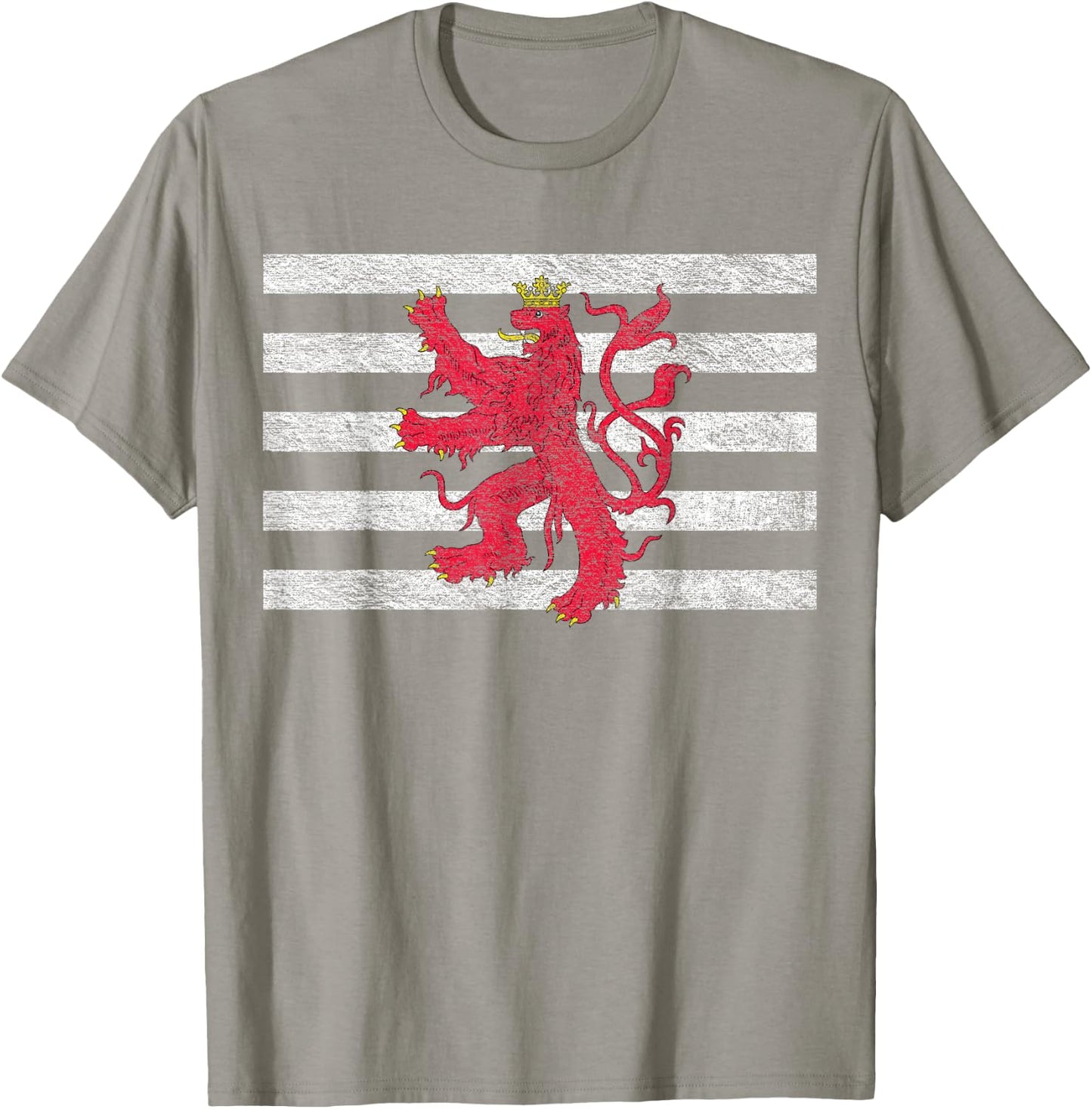 Luxembourg Flag Red Lion Ensign Version T-Shirt - T-Shirt | Sand