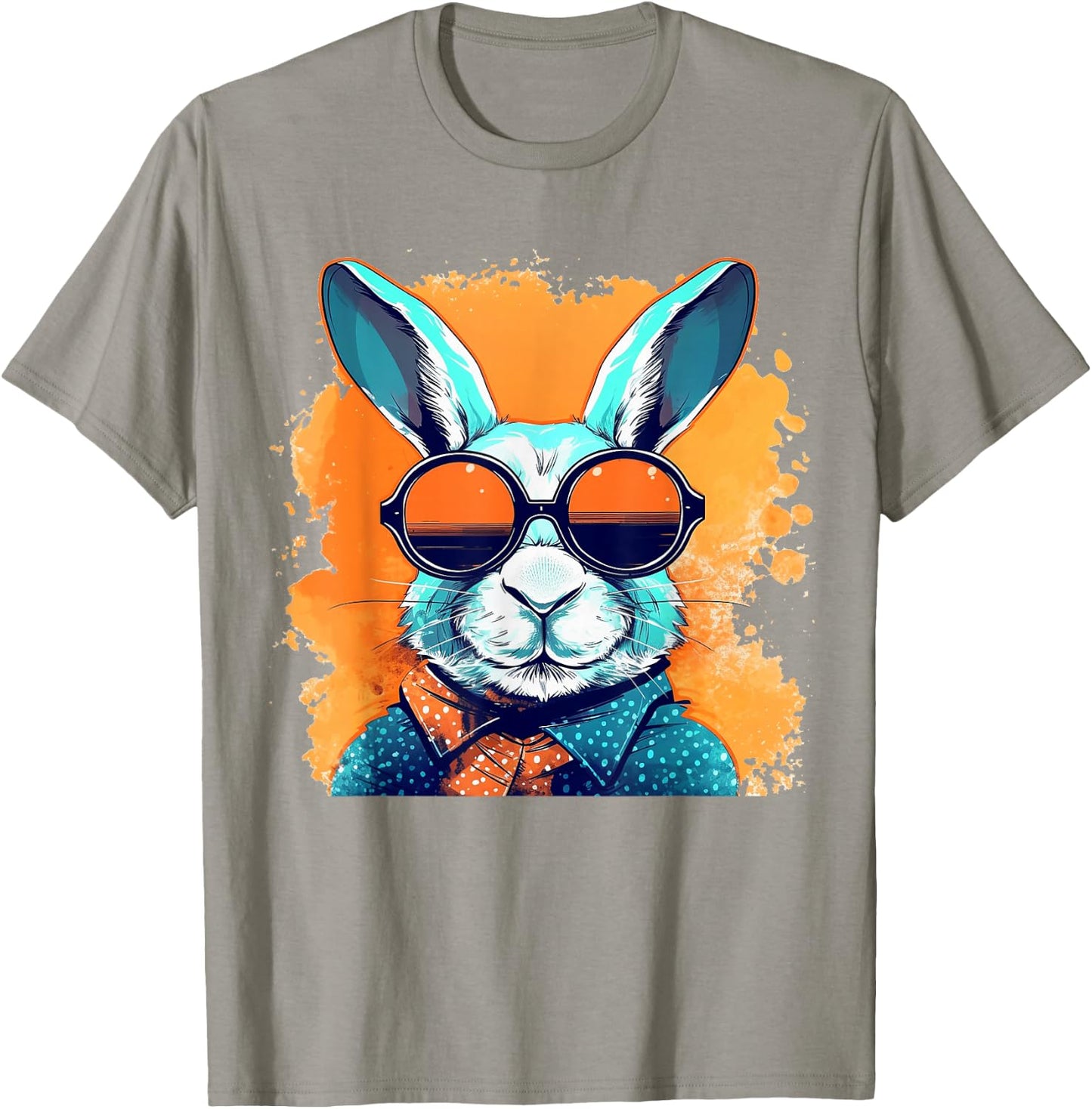 Cool Bunny Face With Sunglasses Easter Day Boys Men Kids T-Shirt - T-Shirt | Sand