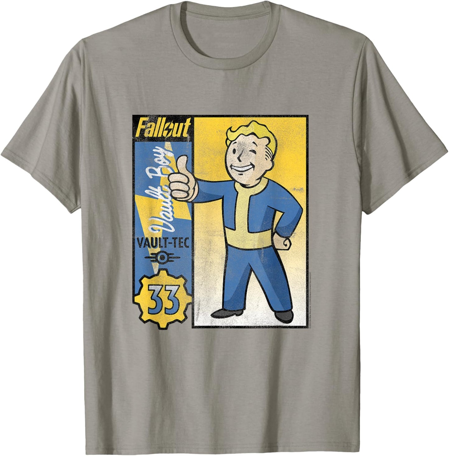 Fallout TV Series Vault-Tec Trading Card , White T-Shirt - T-Shirt | Sand