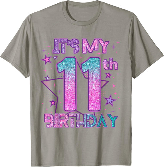 It’s My 11th Birthday K-pop Girl 11 Year Birthday Party Kids T-Shirt - T-Shirt | Sand