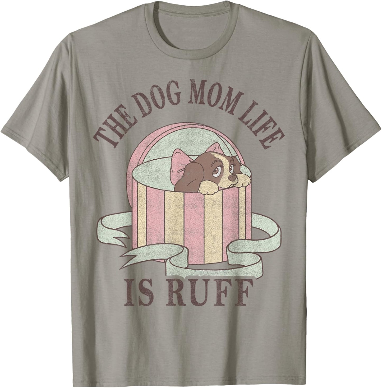 Disney Lady And The Tramp The Dog Mom Life Is Ruff T-Shirt - T-Shirt | Sand