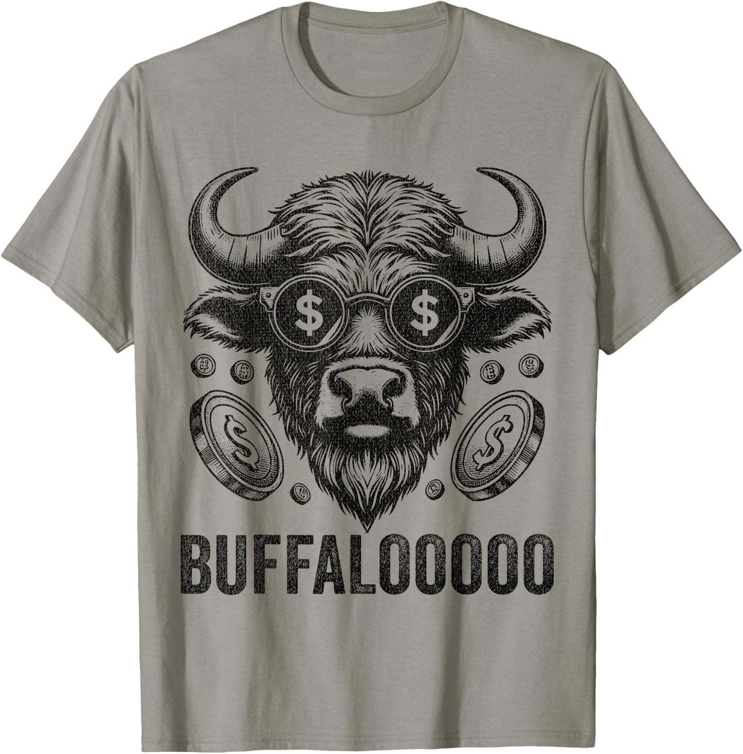 Lucky Buffalo Slot Machine BUFFALOOOOO Gambling T-Shirt - T-Shirt | Sand