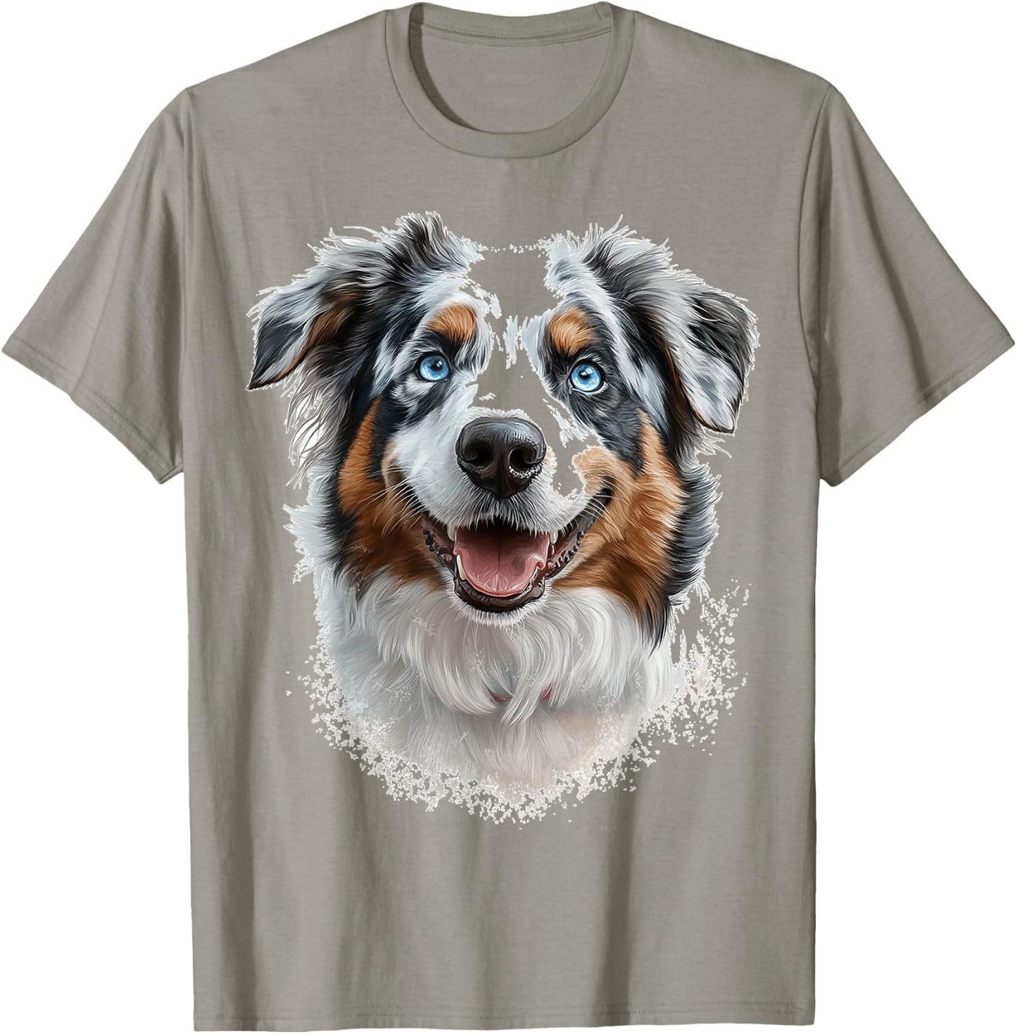 Australian Shepherd Dog Motif Pet Art Australian Shepherd Women Kids T-Shirt - T-Shirt | Sand