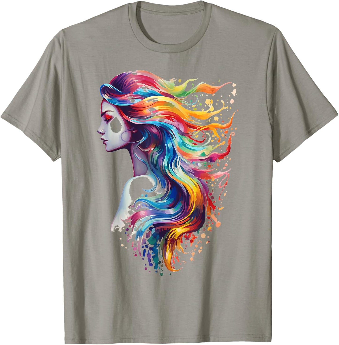 Mermaid Colorful Abstract Art Women Fantasy Mermaid T-Shirt - T-Shirt | Sand