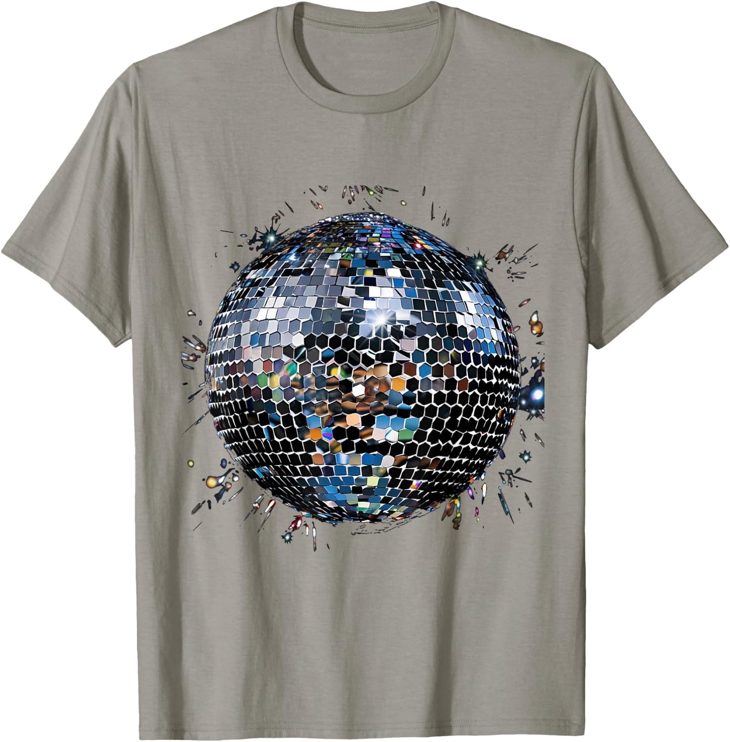 Discoball Vintage Retro House Disco Ball Cool Party , White T-Shirt - T-Shirt | Sand