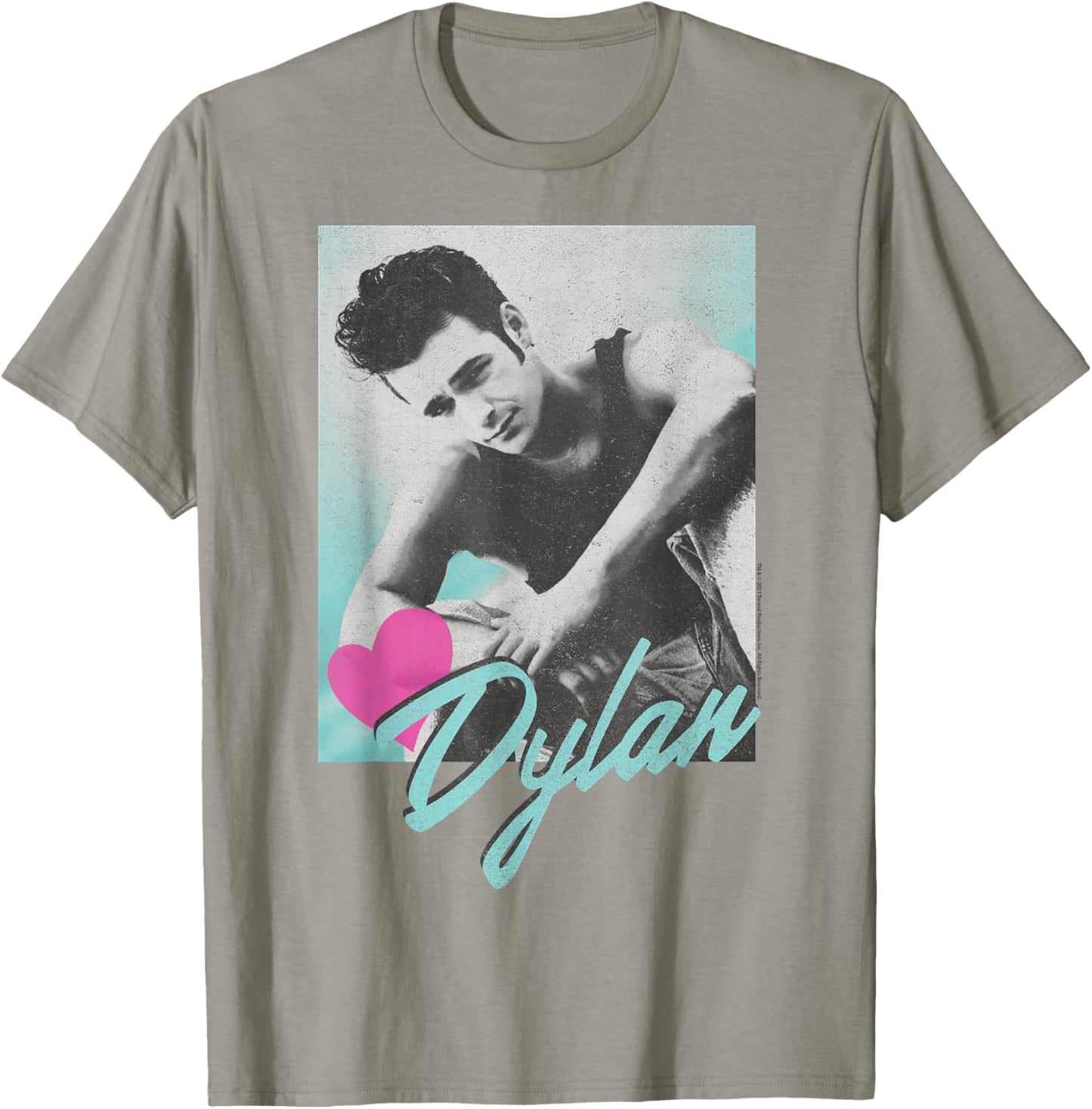 Beverly Hills 90210 Dylan McKay Heart Portrait , White T-Shirt - T-Shirt | Sand