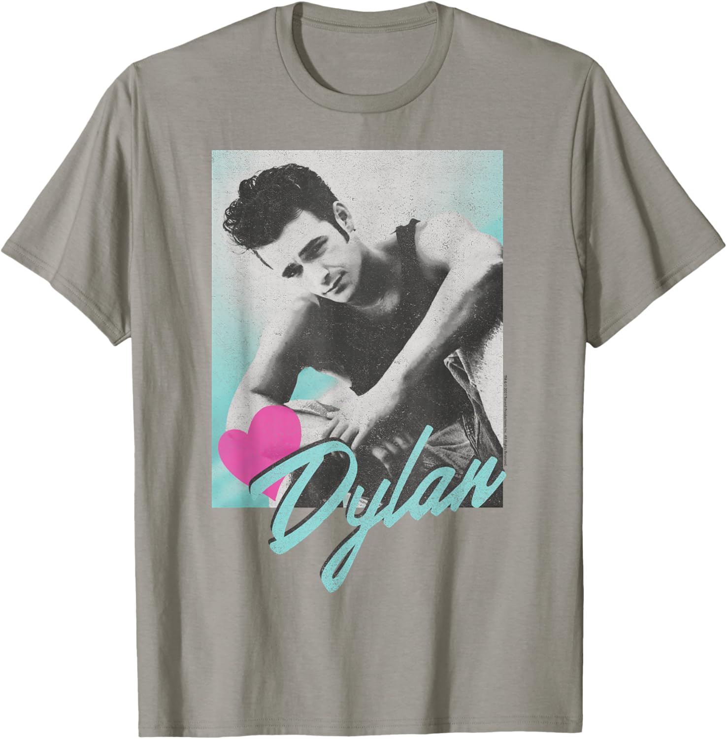 Beverly Hills 90210 Dylan McKay Heart Portrait , White T-Shirt - T-Shirt | Sand