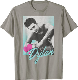 Beverly Hills 90210 Dylan McKay Heart Portrait , White T-Shirt - T-Shirt | Sand