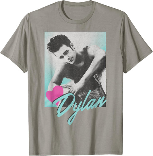Beverly Hills 90210 Dylan McKay Heart Portrait , White T-Shirt - T-Shirt | Sand