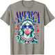 Funny Statue of Liberty Blowing Bubble USA America 4th July T-Shirt - T-Shirt | Sand