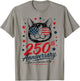 250th Anniversary America USA Flag Sunglasses Cat 250 Years T-Shirt - T-Shirt | Sand