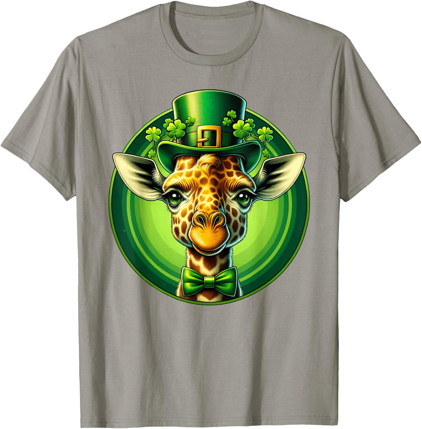 Funny Leprechaun Giraffe St Patricks Day Kids Men Women T-Shirt - T-Shirt | Sand