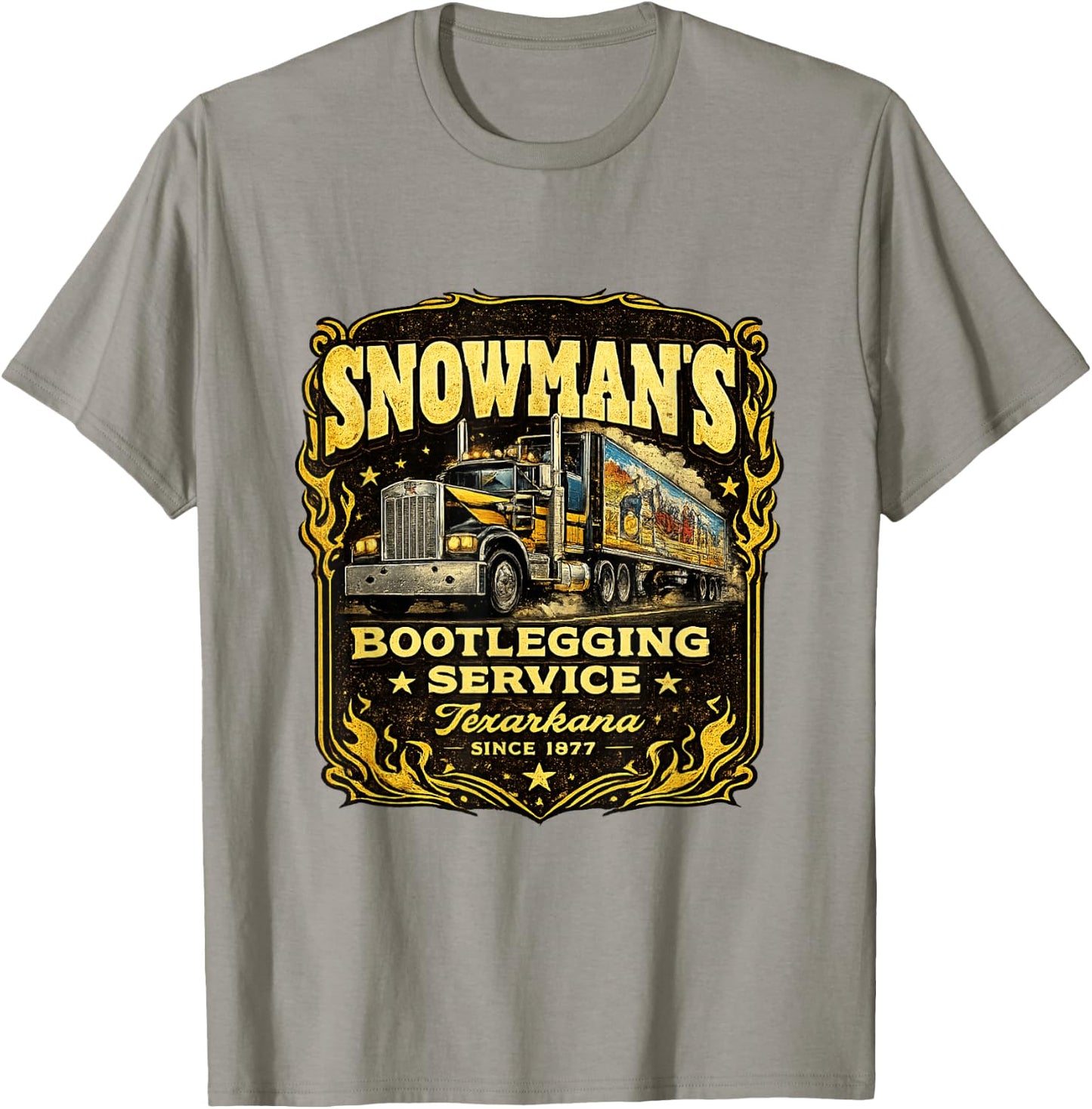 Snowman's Bootlegging Service Texarkana to Atlanta T-Shirt - T-Shirt | Sand