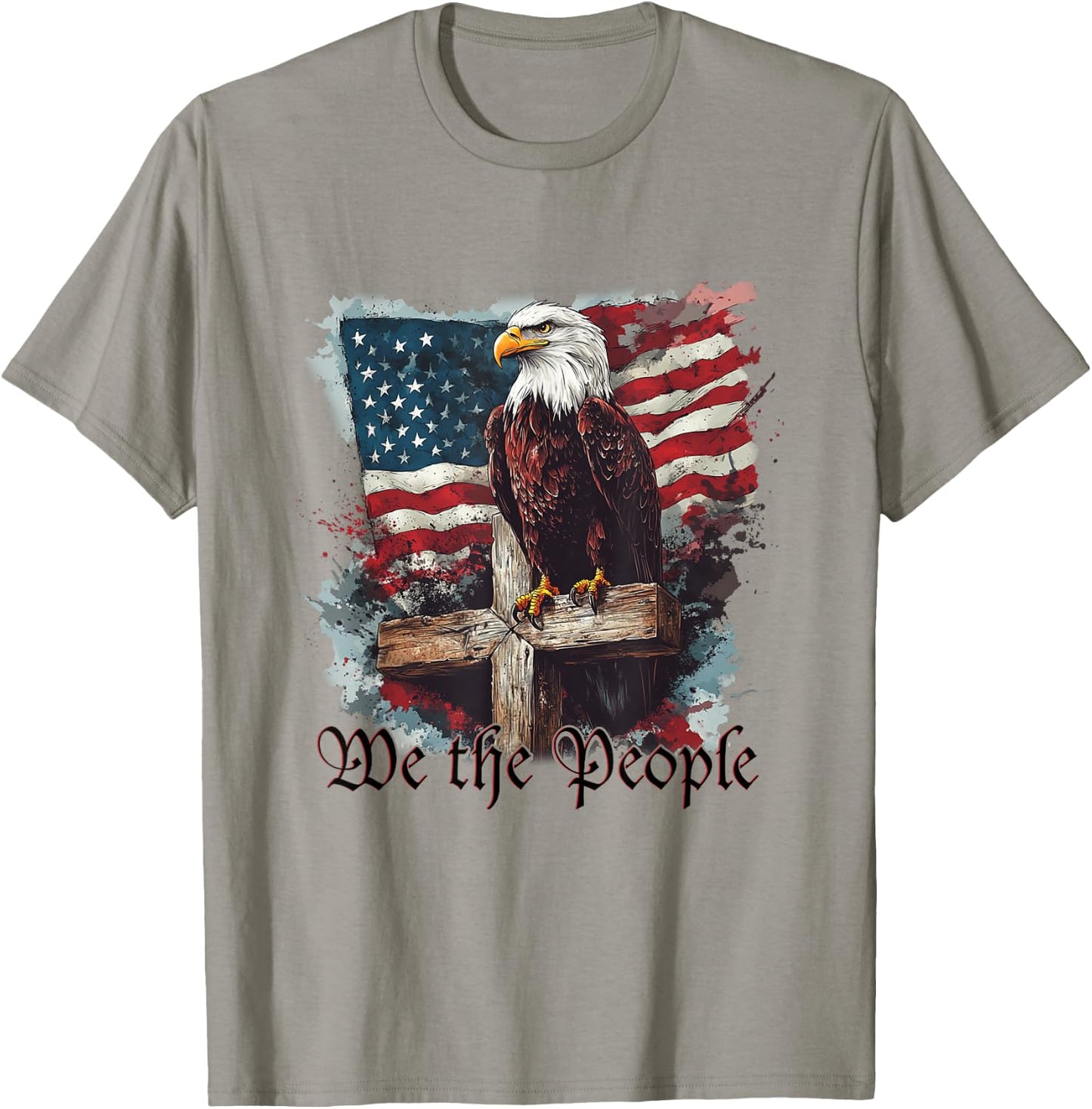 American Flag Patriotic Founding Fathers We The People USA T-Shirt - T-Shirt | Sand