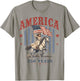 America 250 Years Patriotic Cowgirl 4th July for Girl Women T-Shirt - T-Shirt | Sand