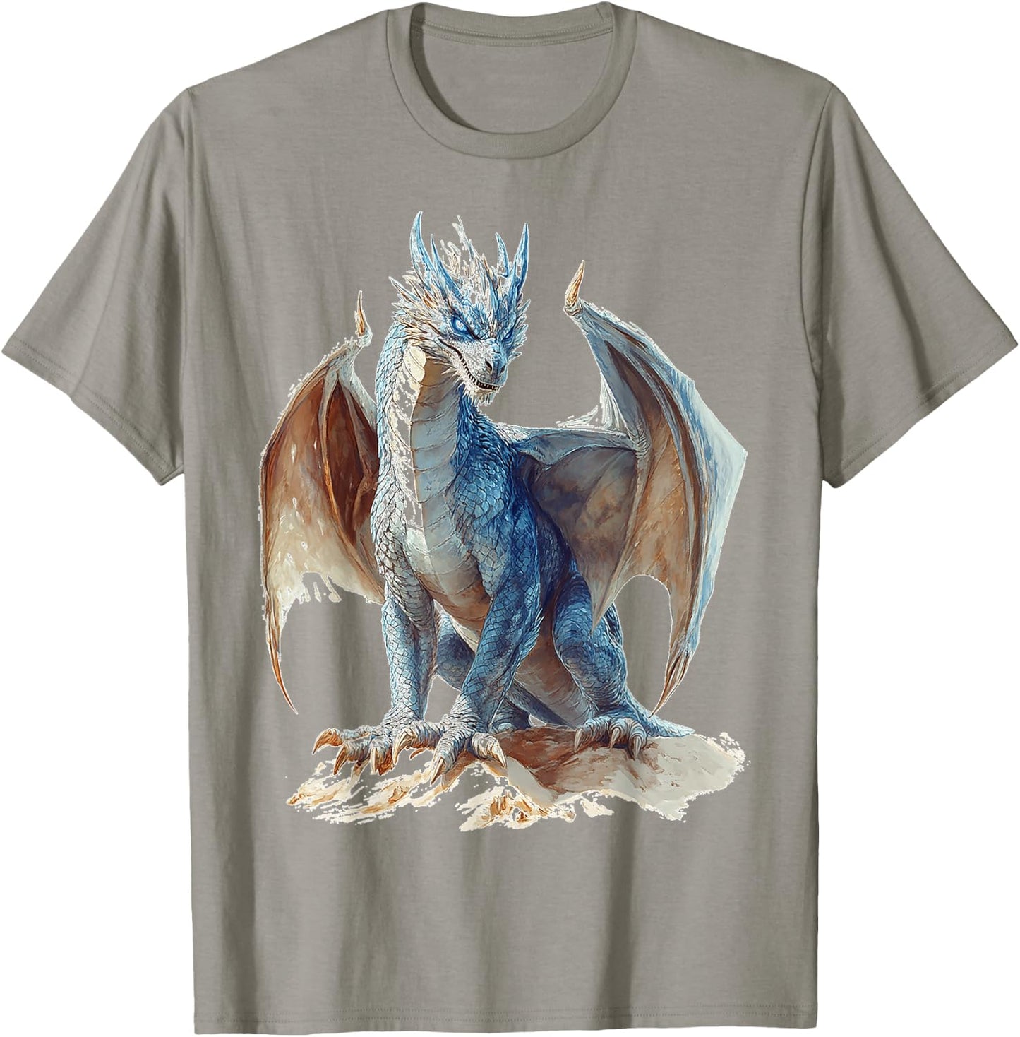 Drake Dragon Mythical Illustration Drake Dragon , white, S T-Shirt - T-Shirt | Sand