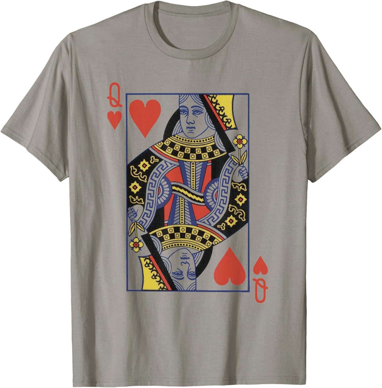 Queen Of Hearts Valentines Day Cool V-Day Couple Matching T-Shirt - T-Shirt | Sand