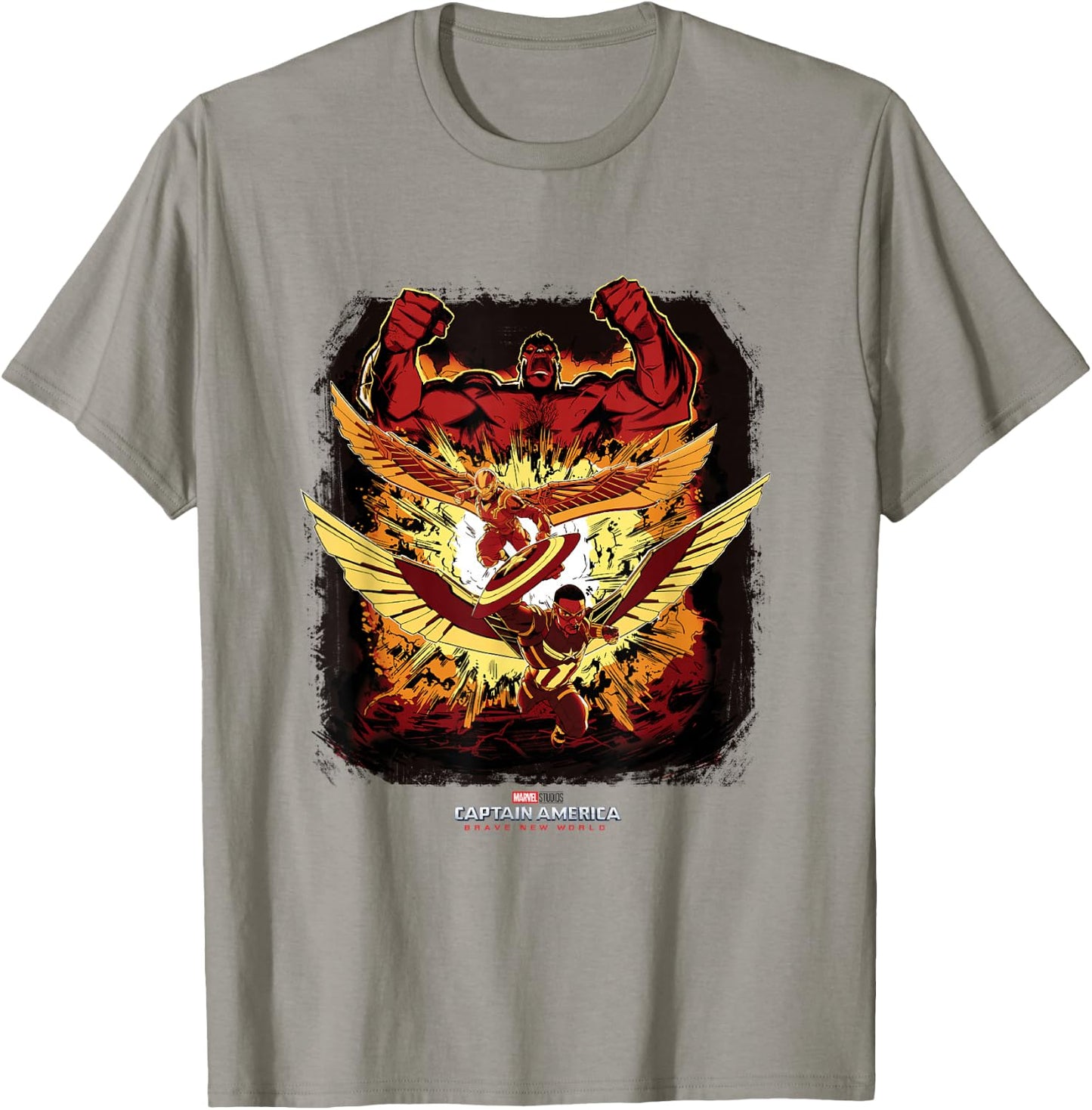 Marvel Captain America: Brave New World Heroes VS Red Hulk T-Shirt - T-Shirt | Sand
