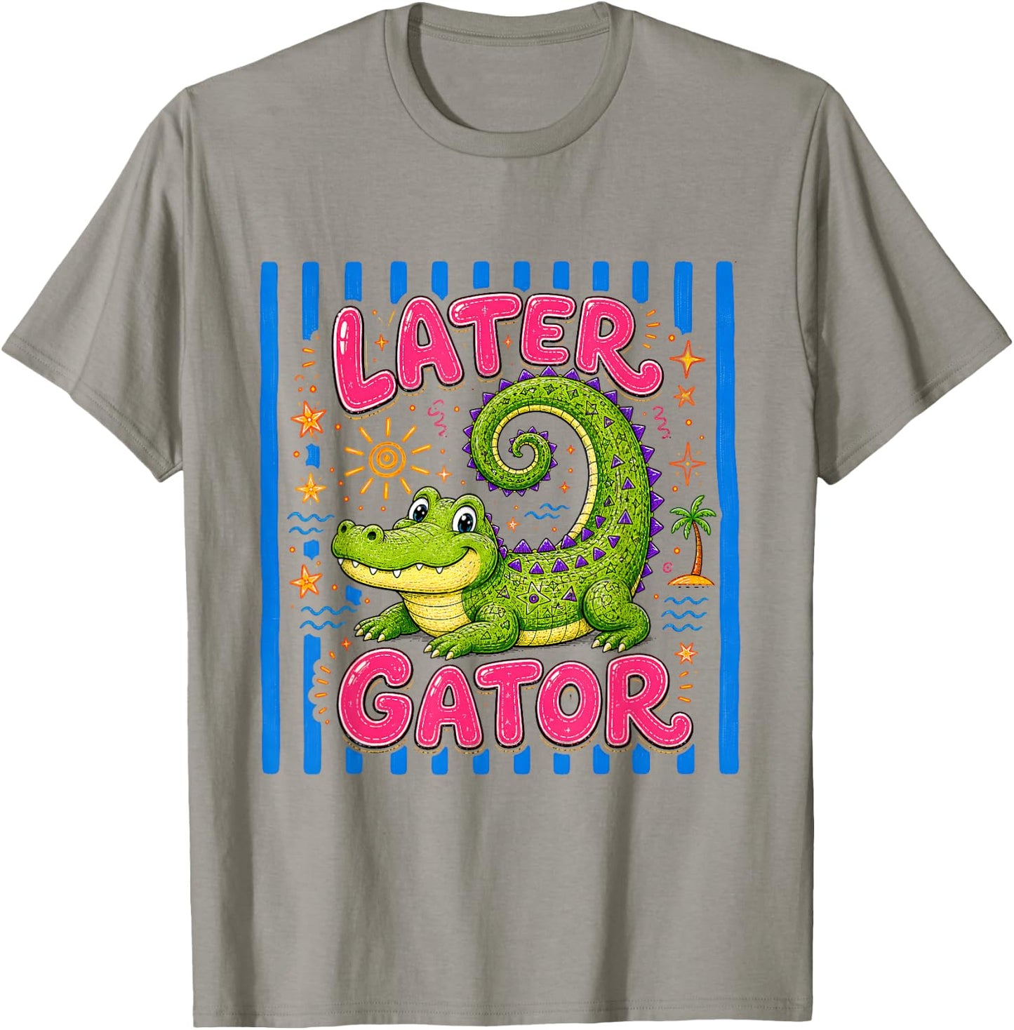 Cute See You Later Gator Crocodile Graphic Boy Girl Toddler T-Shirt - T-Shirt | Sand