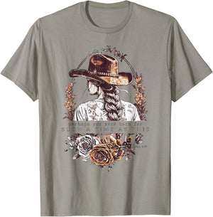 Western Esther 4:14 For Such a Time as This Vintage Cowgirl T-Shirt - T-Shirt | Sand