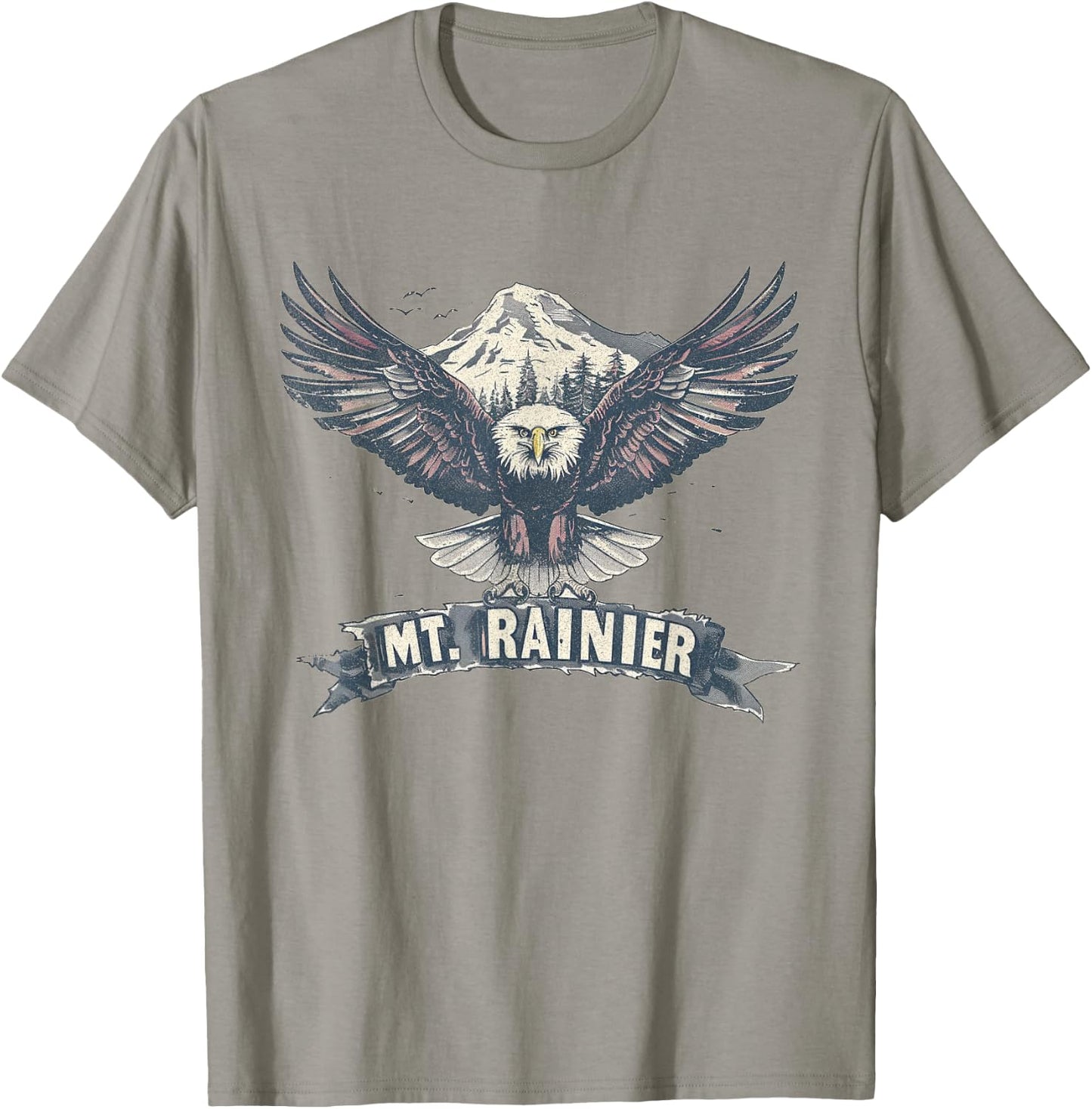 Mount Rainier - US National Park Vintage Men Women Retro T-Shirt - T-Shirt | Sand