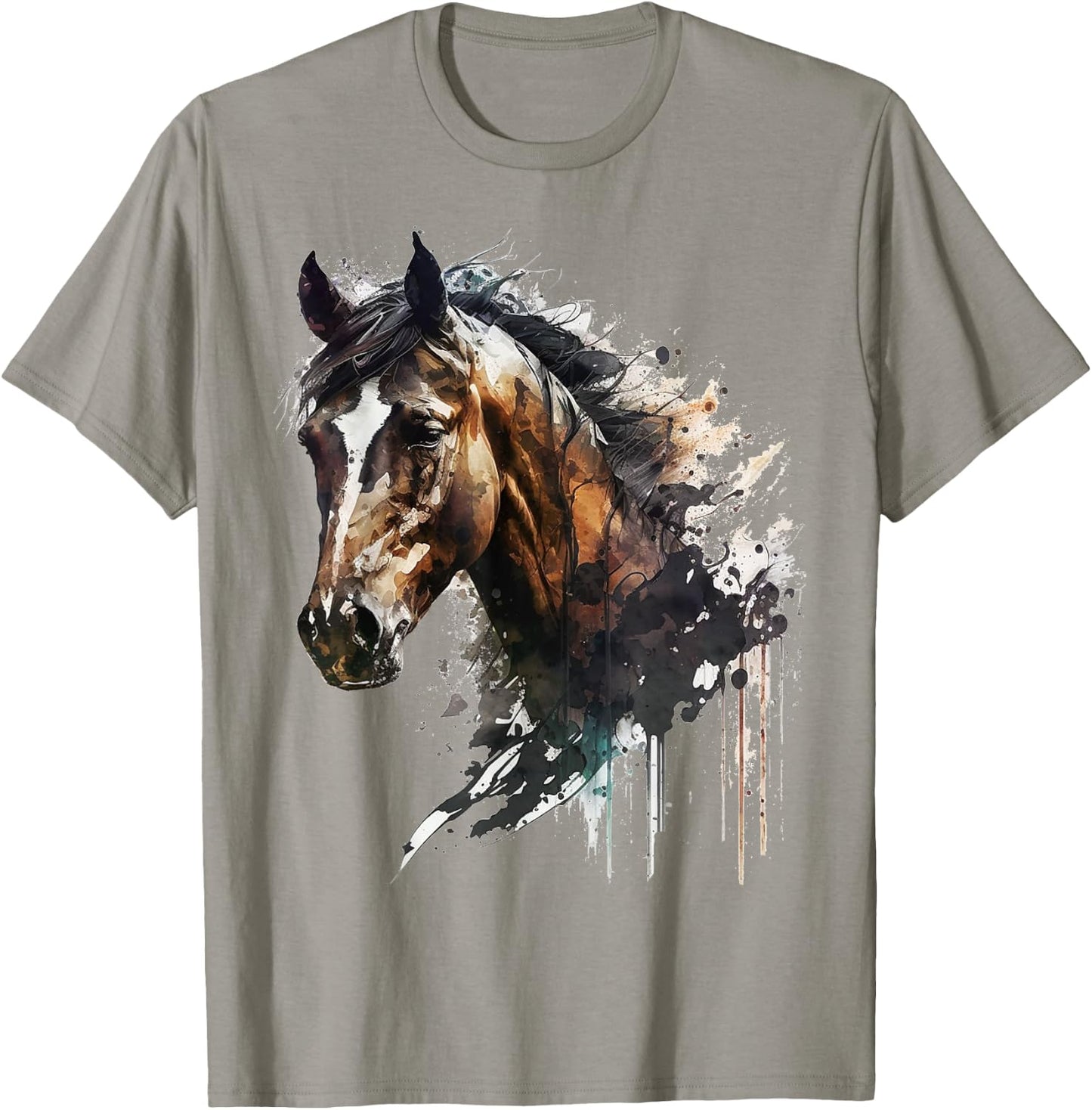 Pferd Reiten Kunst Tier Druck Pferdemotiv Pferd T-Shirt - T-Shirt | Sand
