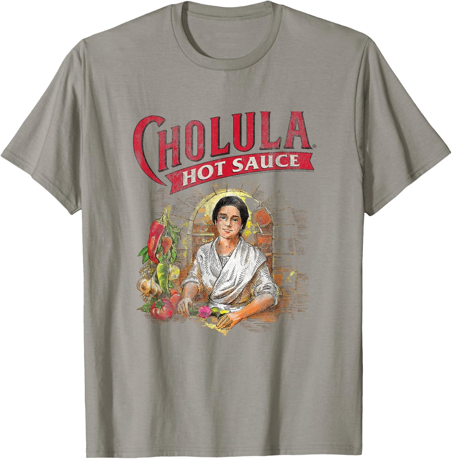 Ripple Junction x Cholula Mother Of Spices Hot Sauce , white, S T-Shirt - T-Shirt | Sand
