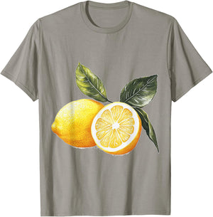 Lemon Fruit Graphic Lemon , White T-Shirt - T-Shirt | Sand