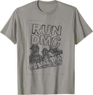 RUN--DMC Offiziell Lizenziertes Bravado It's Like That Sketch , Damen, -Jugendliche, -Erwachsene, Weiß, S, Kurzarm T-Shirt - T-Shirt | Sand