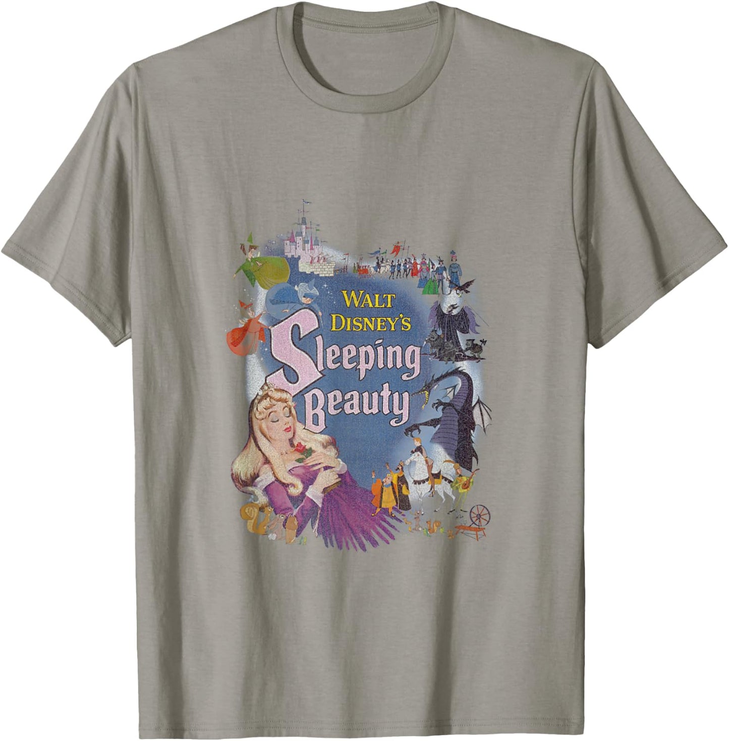 Disney Sleeping Beauty Classic Icons Movie Poster Small T-Shirt - T-Shirt | Sand