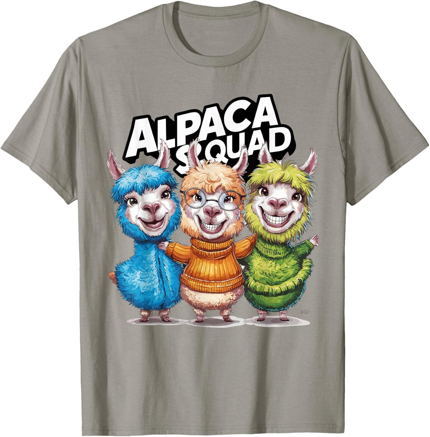 Alpaca Squad Design for Alpaca Lover Stuff | Kids Alpaca T-Shirt - T-Shirt | Sand