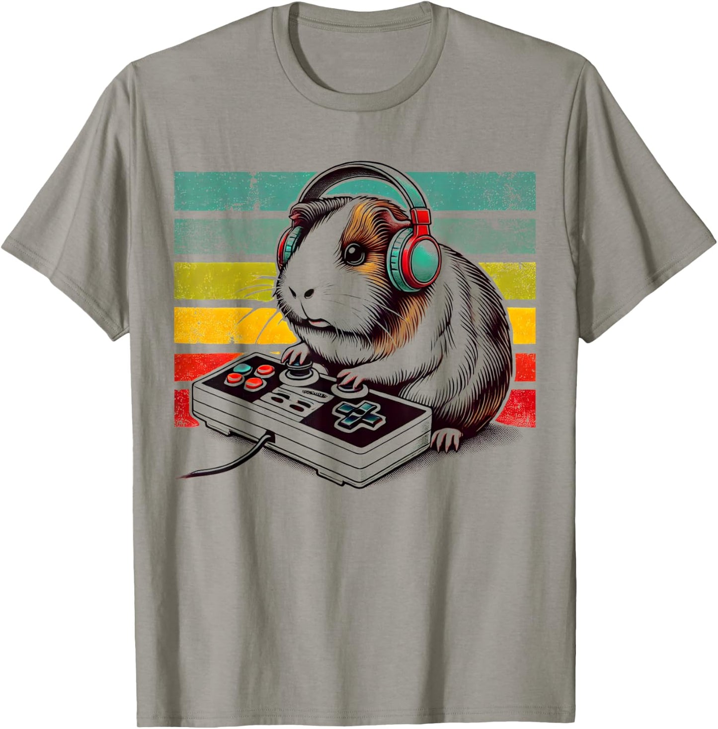 Guinea Pig Gamer - Video Gaming Animal Rodent Lover T-Shirt - T-Shirt | Sand