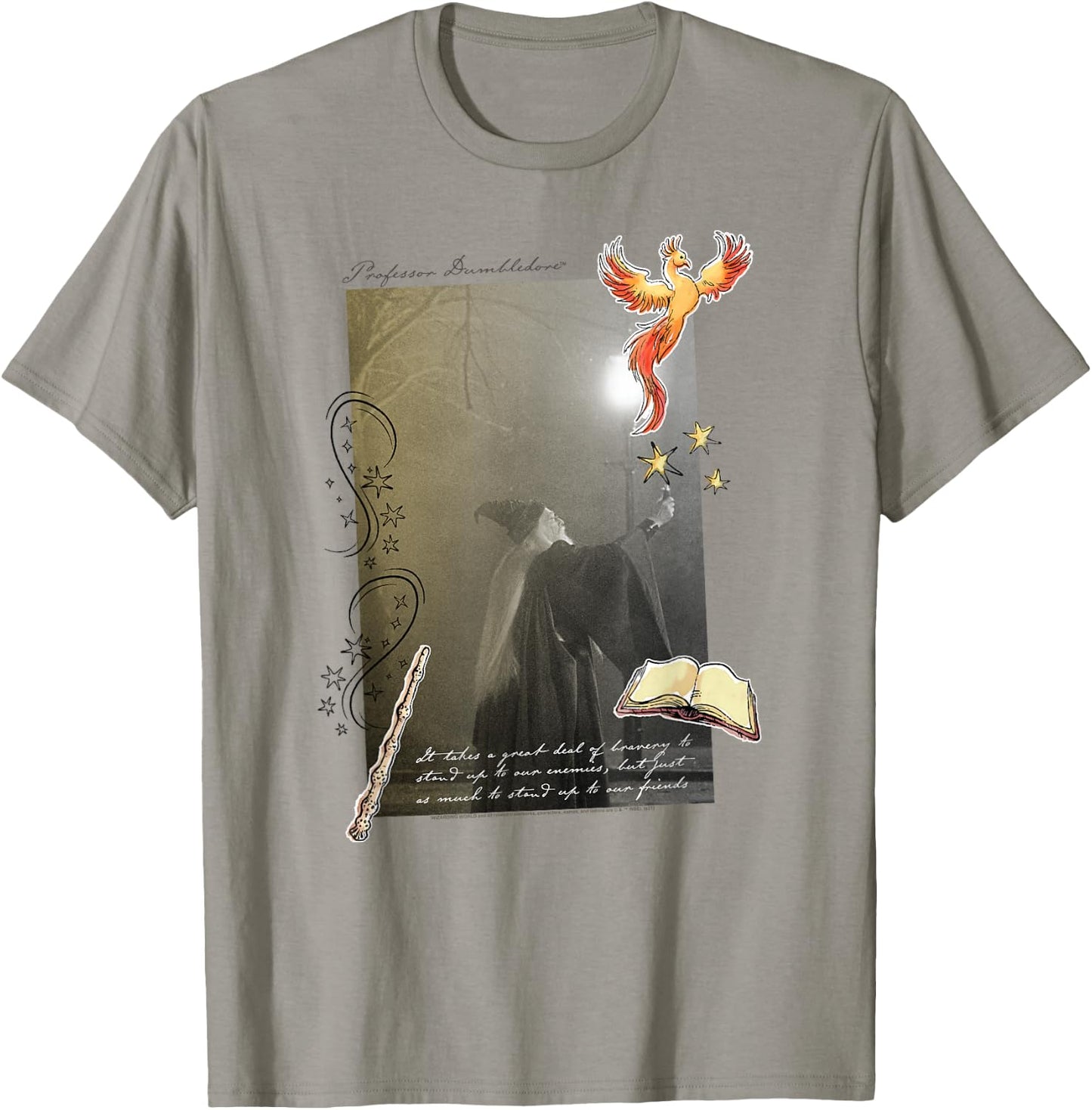 Harry Potter Dumbledore Quote and Fawkes T-Shirt - T-Shirt | Sand