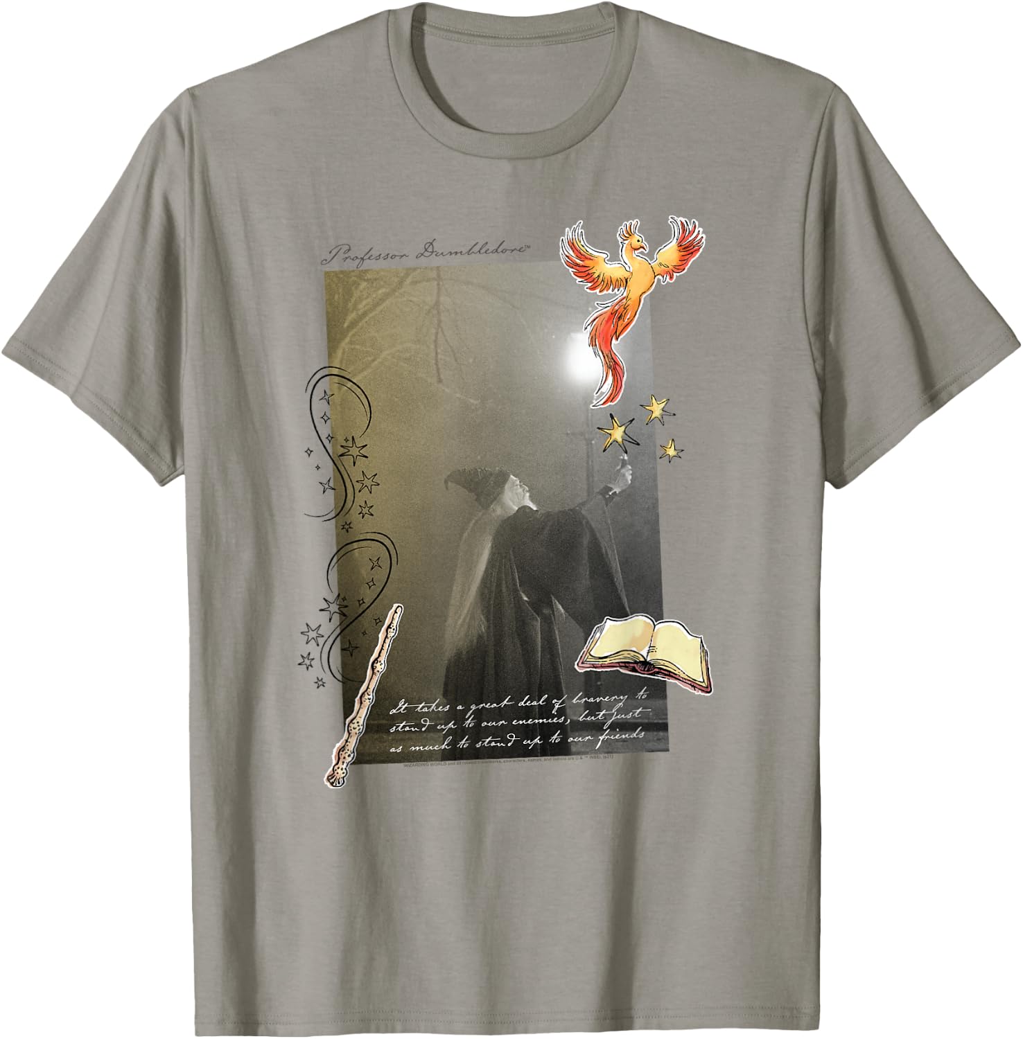 Harry Potter Dumbledore Quote and Fawkes T-Shirt - T-Shirt | Sand
