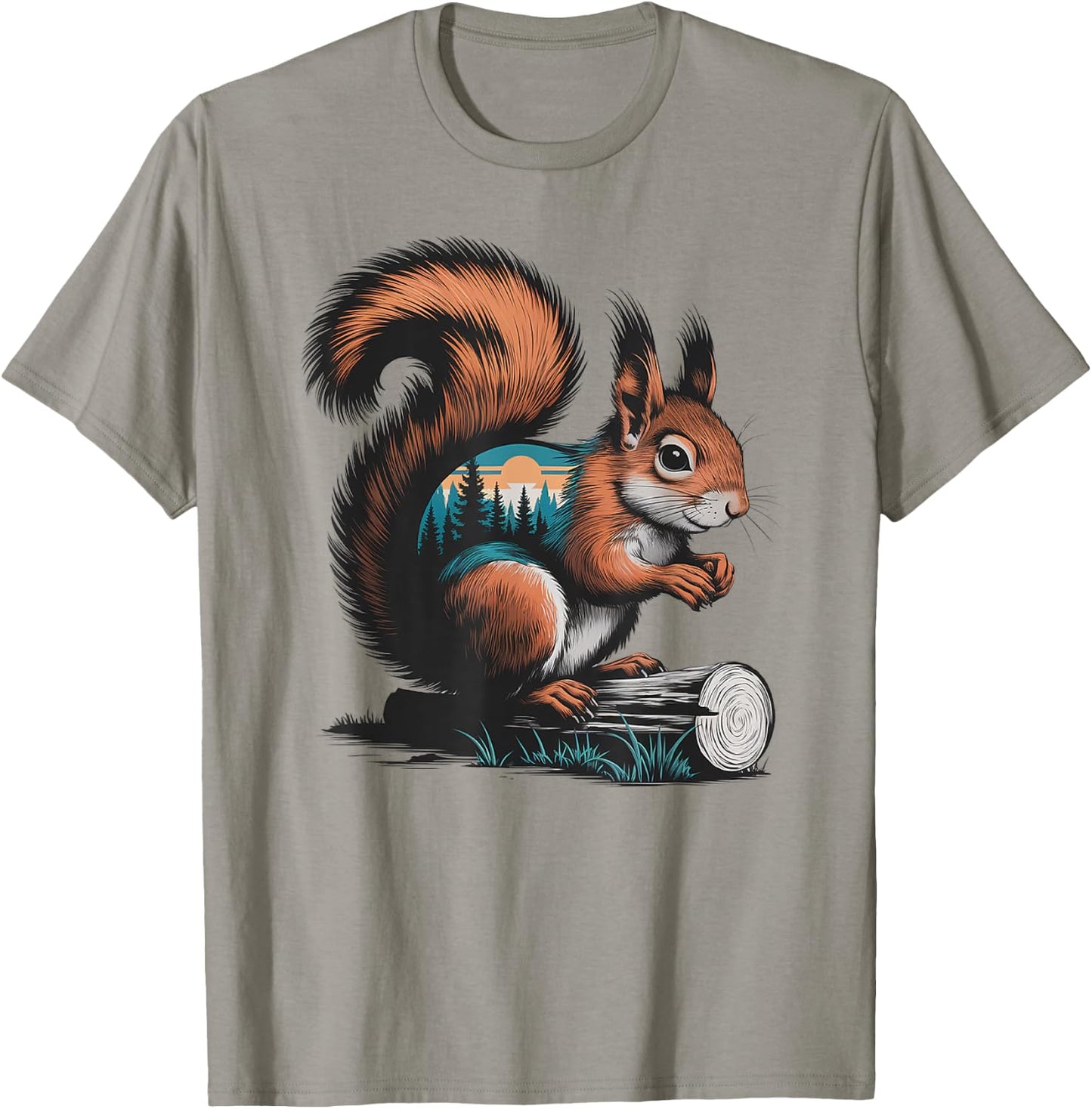 Squirrel Hunting Hiking Outdoor Camping Forest Men Women T-Shirt - T-Shirt | Sand