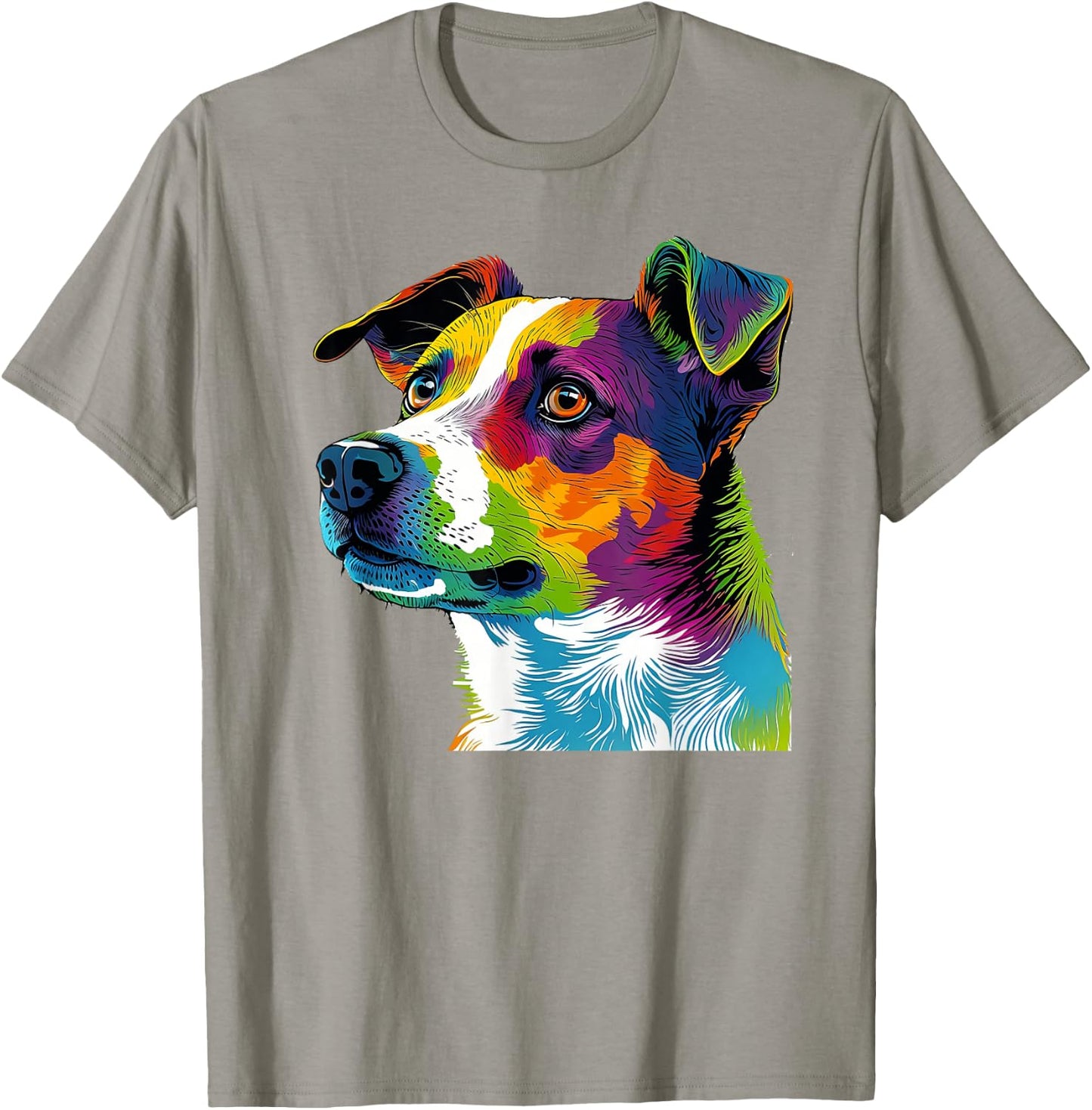 Cute Jack Russel Dog Colorful Jack Russel Mom T-Shirt - T-Shirt | Sand