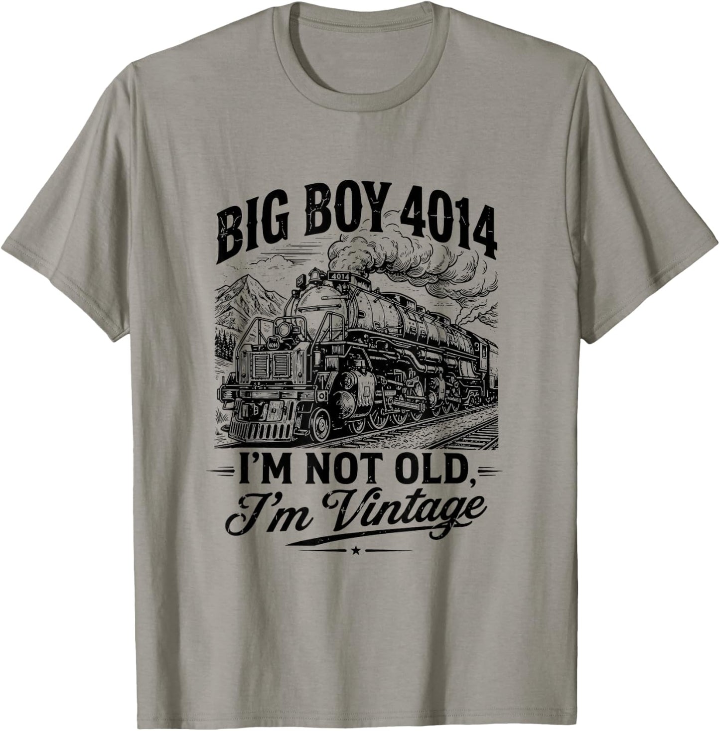 Big Boy 4014 Vintage Steam Locomotive Railroad Train Engine T-Shirt - T-Shirt | Sand